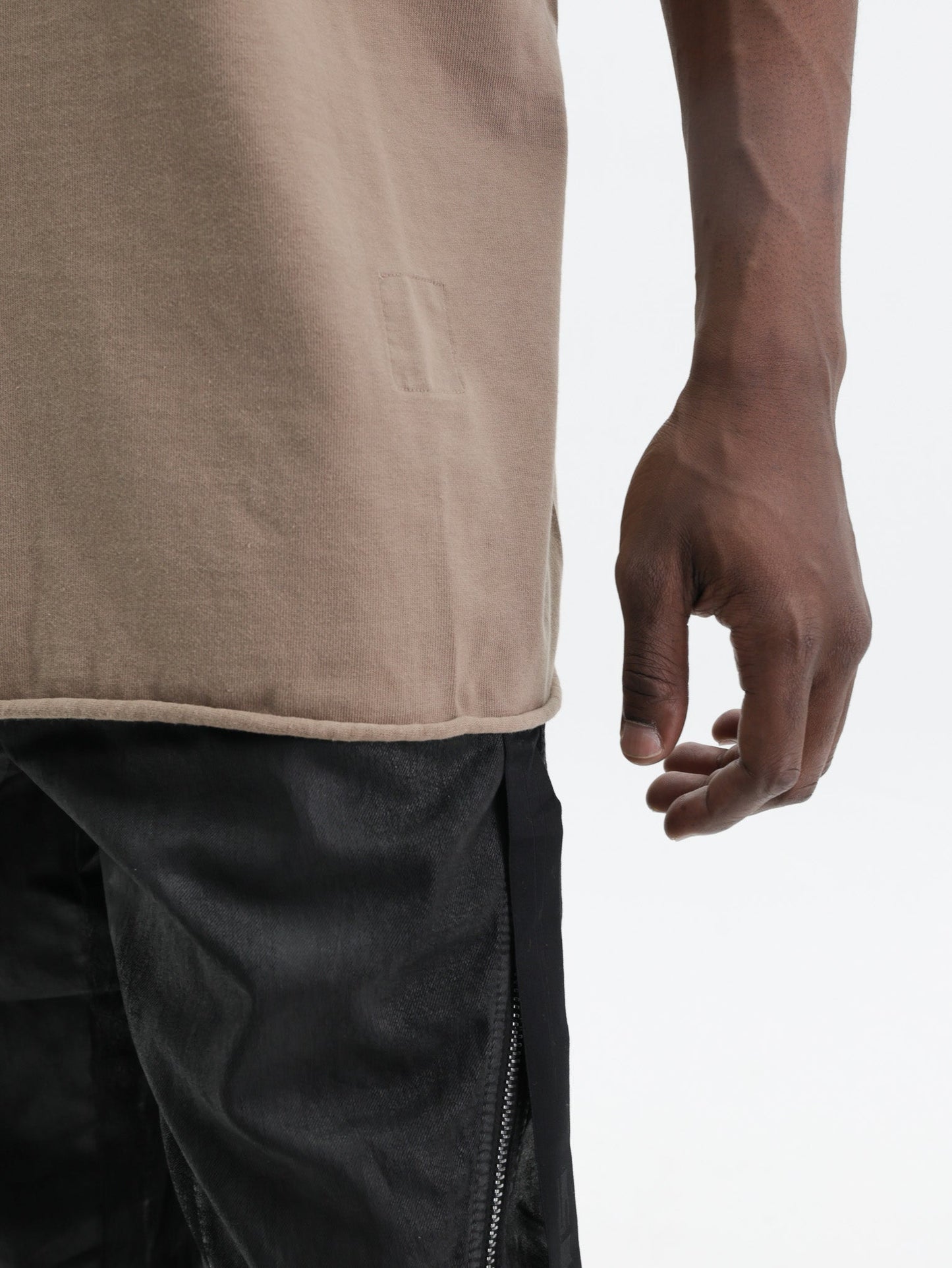 Rick Owens T-Shirt Plain Ribneck Beige