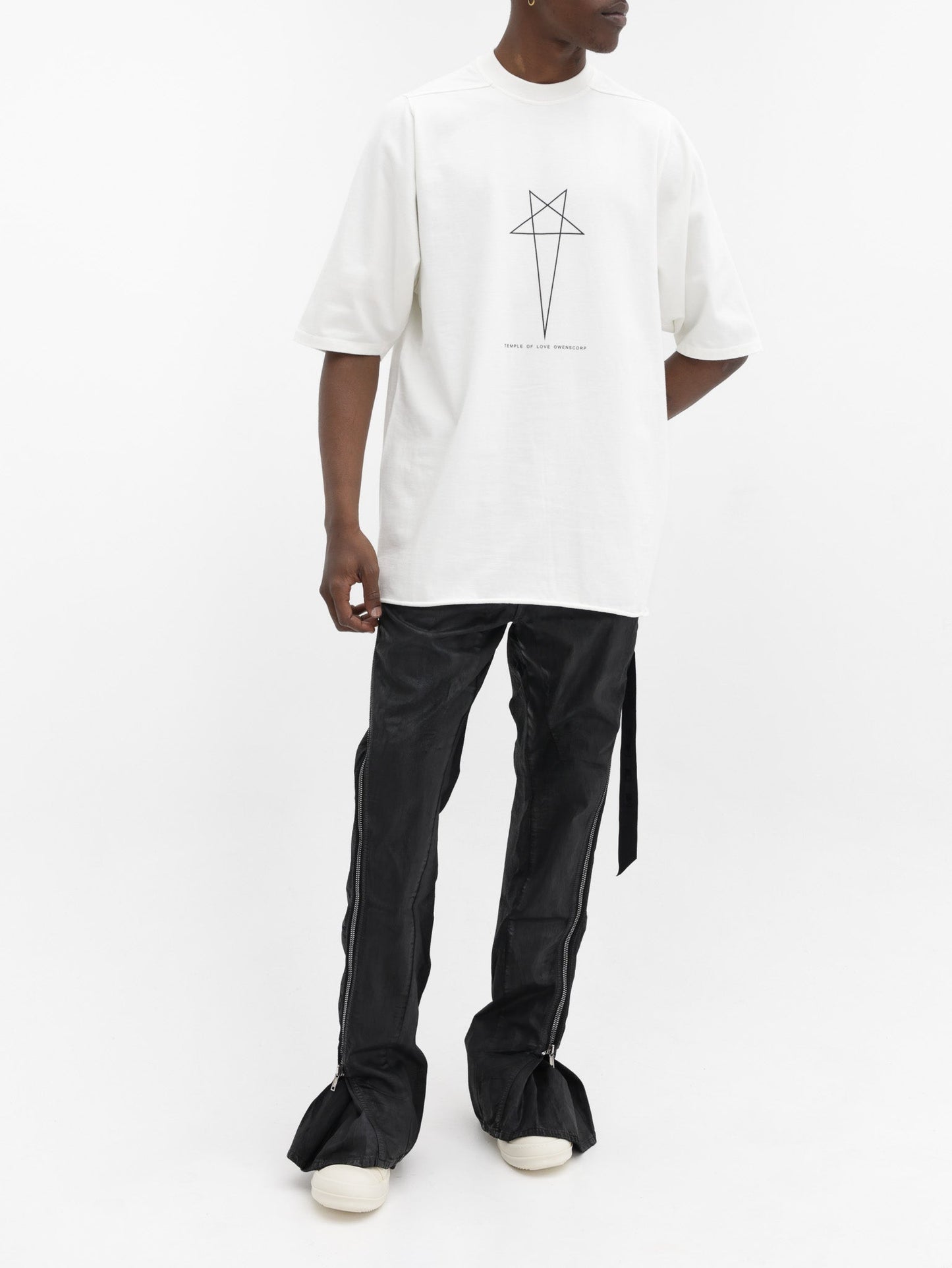 Rick Owens T-Shirt Star Print White
