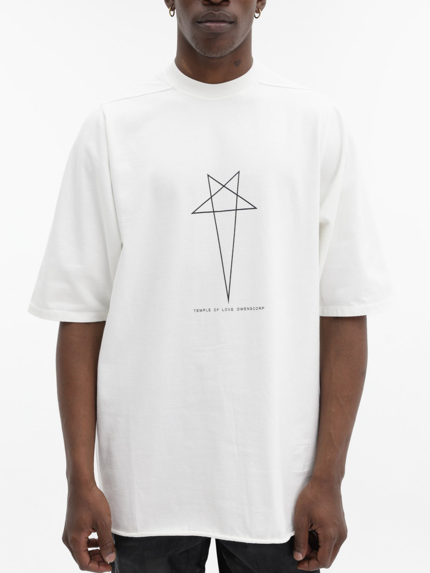 Rick Owens T-Shirt Star Print White