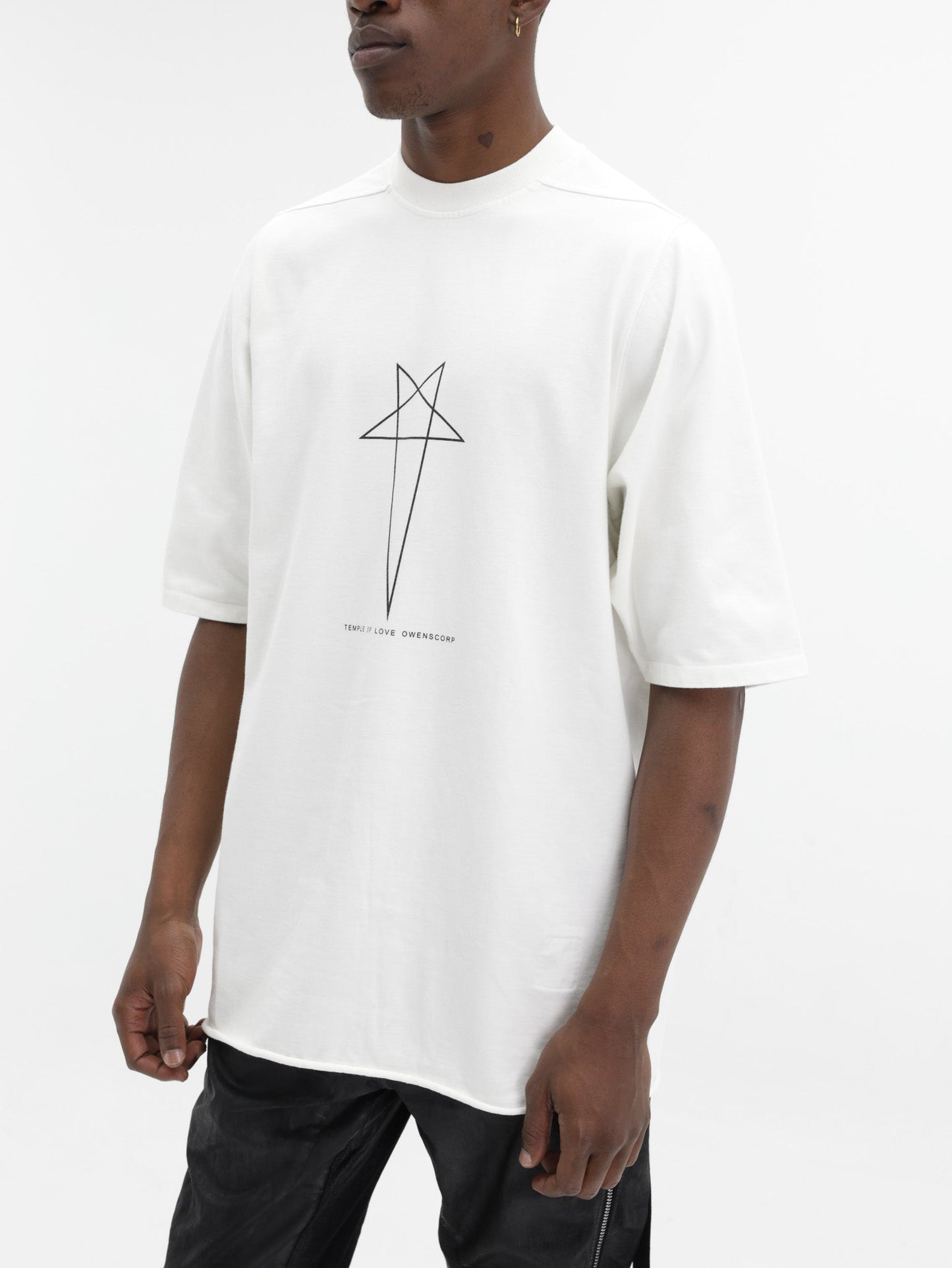 Rick Owens T-Shirt Star Print White