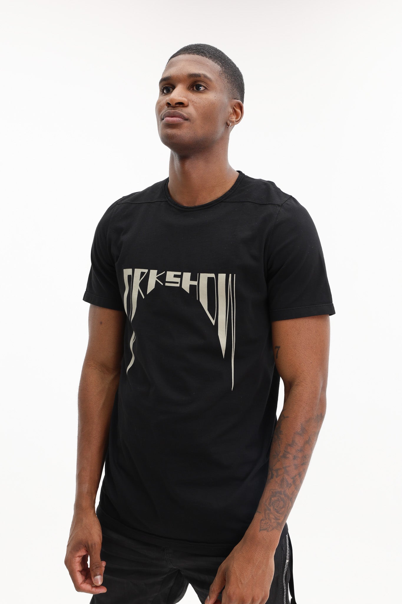 Rick Owens T-Shirt Level T Black-Pearl