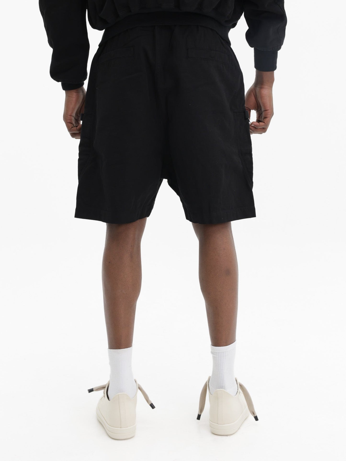 Rick Owens Shorts Zipped Pockets Black