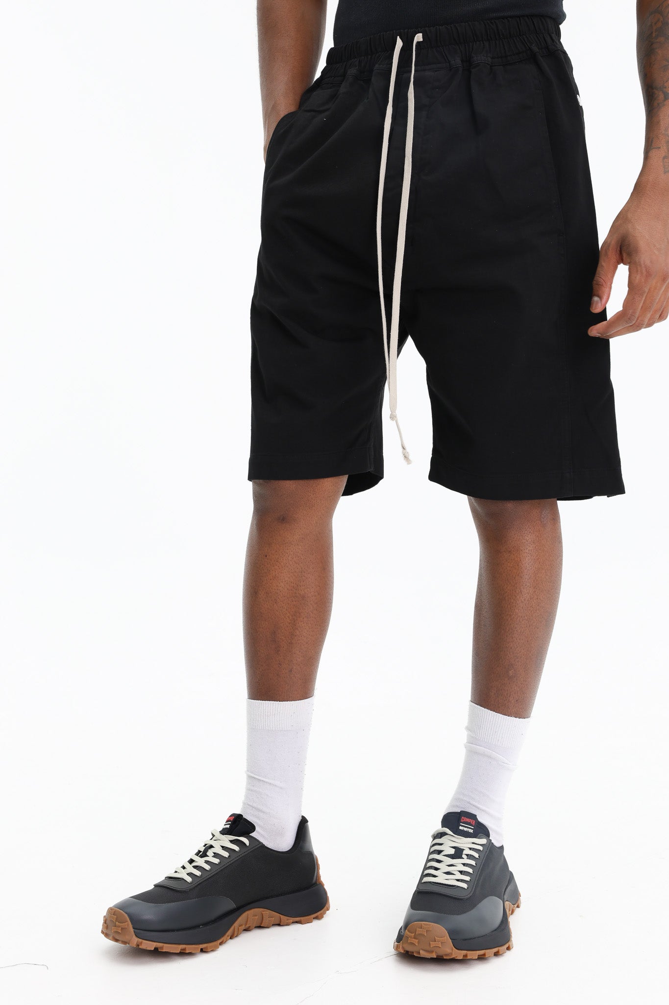 Rick Owens Shorts Woven Pusher Black