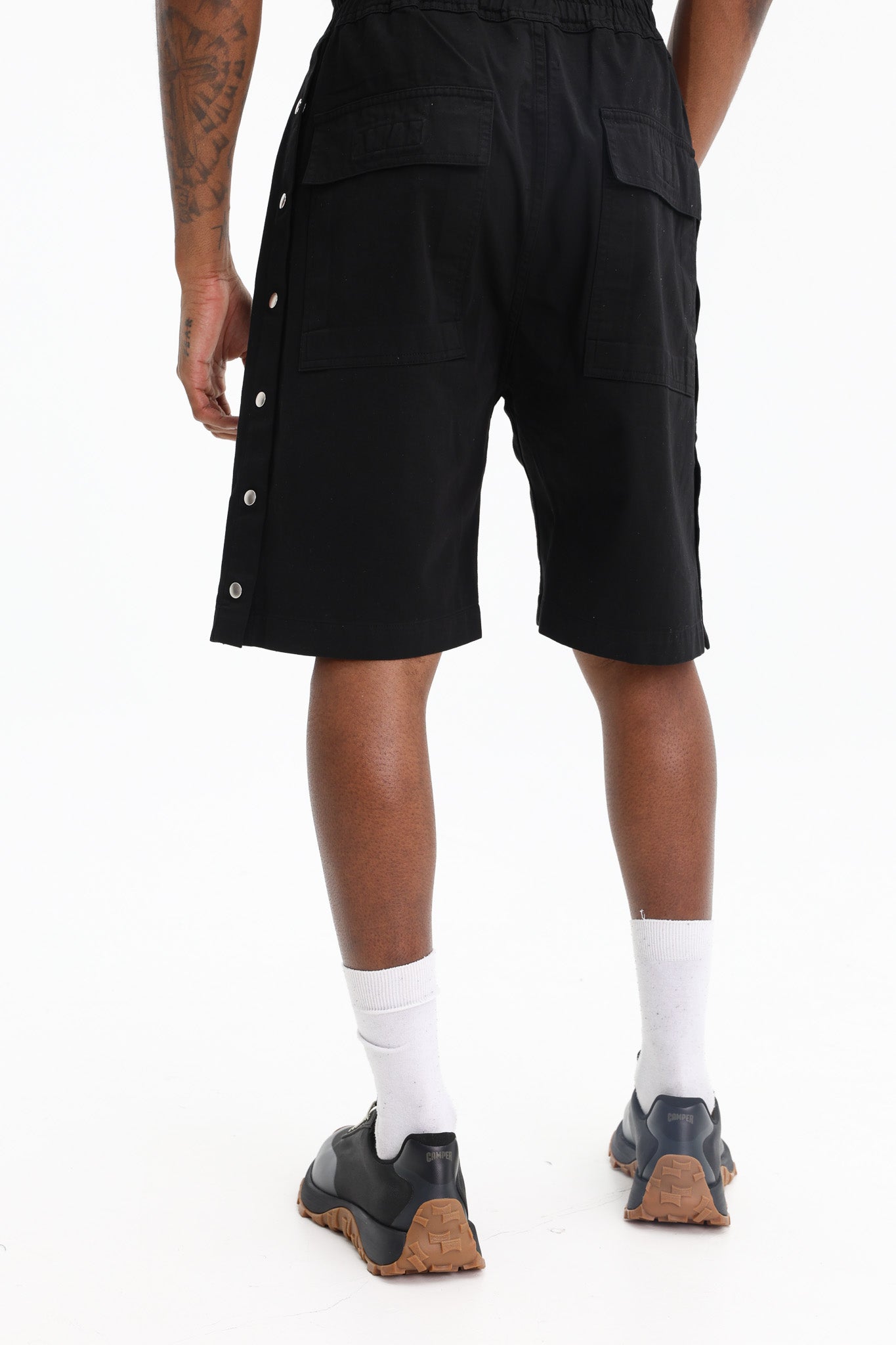 Rick Owens Shorts Woven Pusher Black