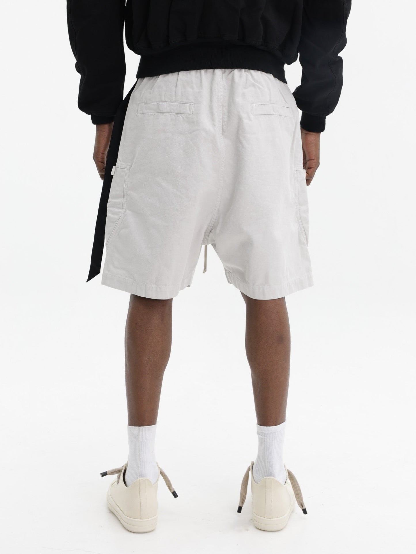 Rick Owens Shorts Zipped Pockets White