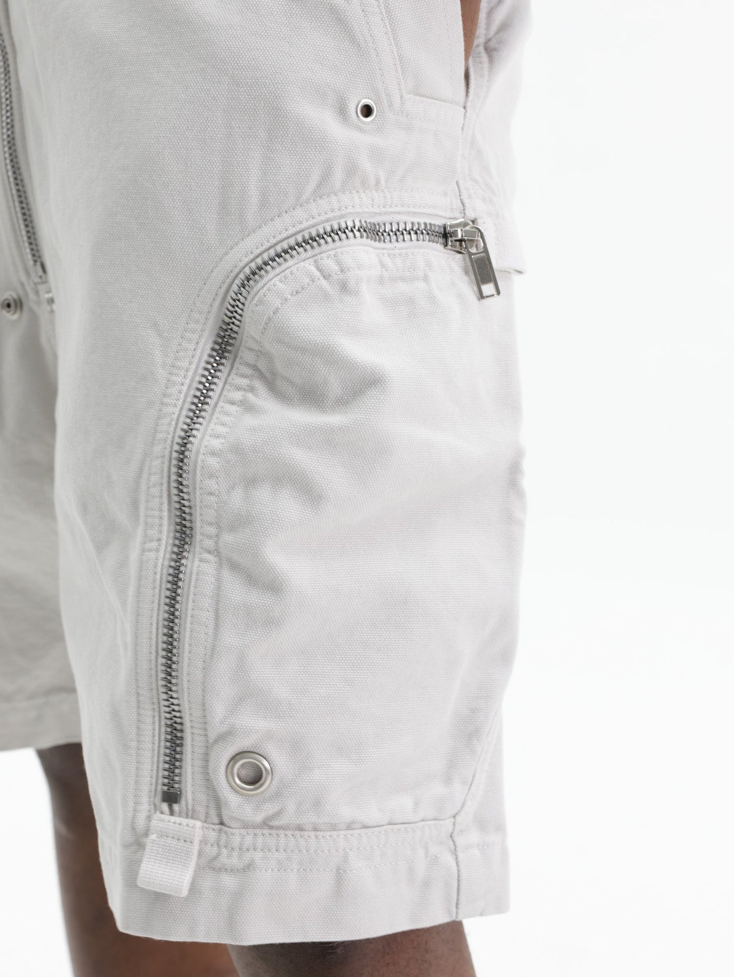 Rick Owens Shorts Zipped Pockets White