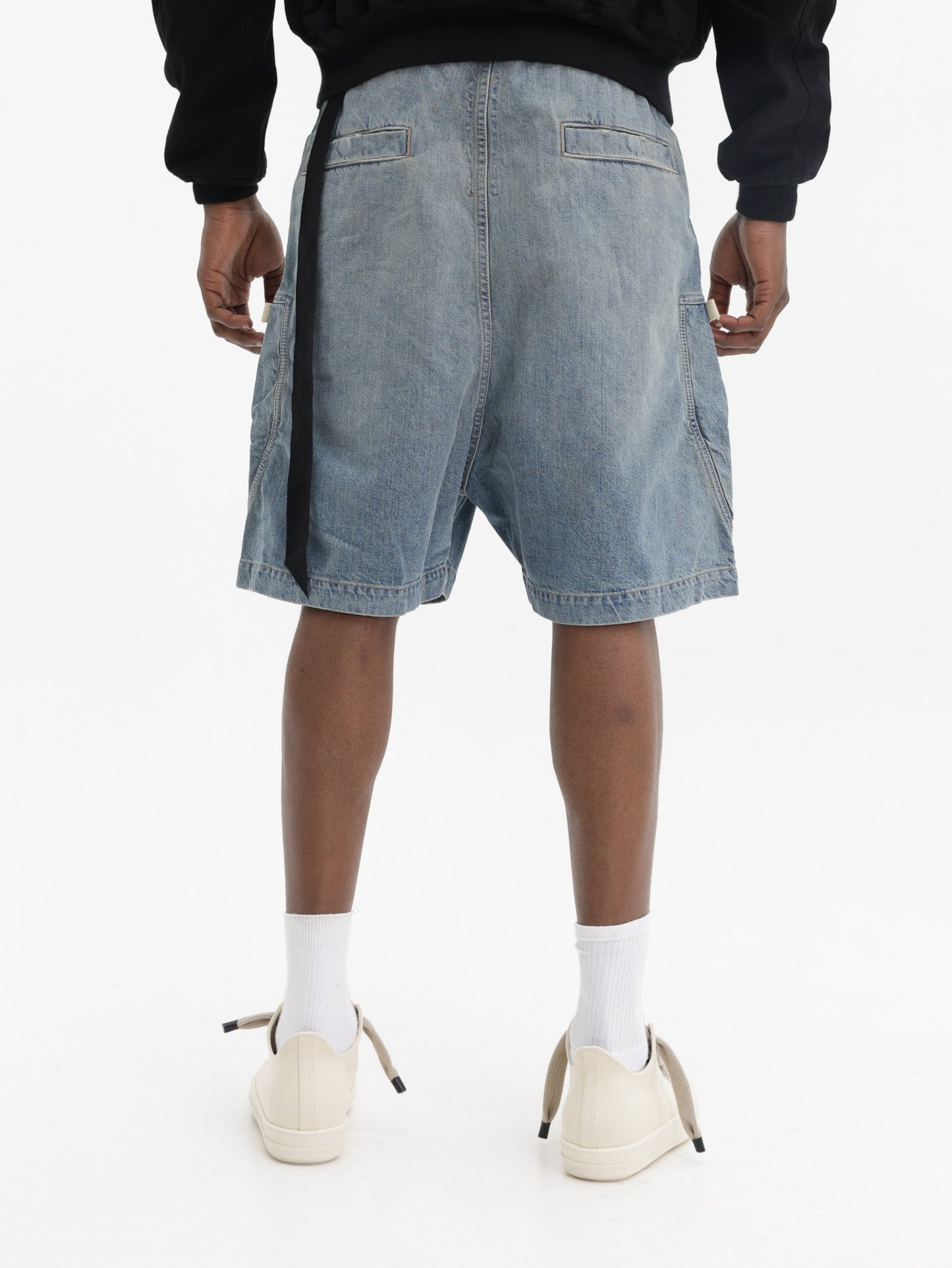 Rick Owens Shorts Zipped Pockets Denim