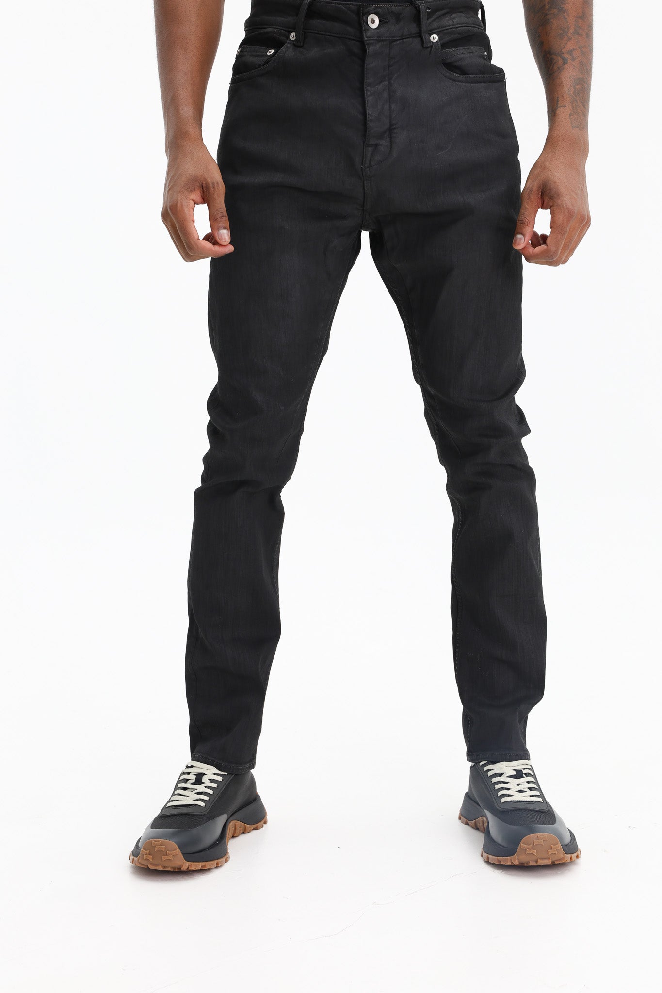 Rick Owens Jeans Detroit Cut Black Wax