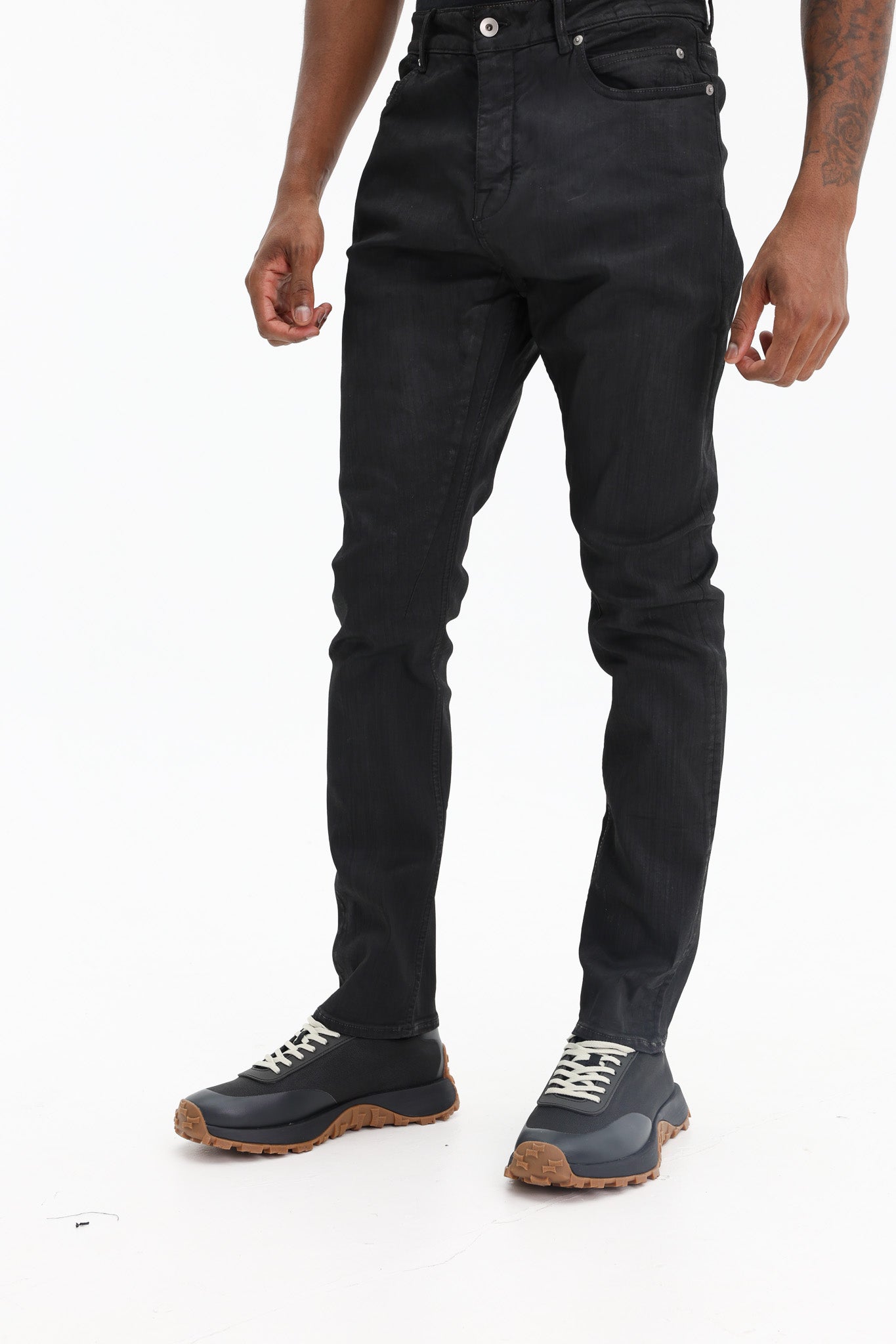 Rick Owens Jeans Detroit Cut Black Wax