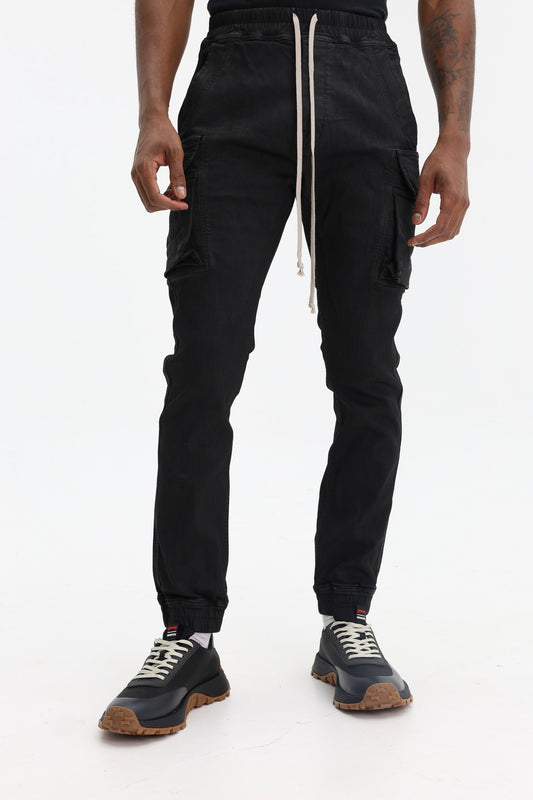 Rick Owens Jeans Mastodon Cut Black Wax