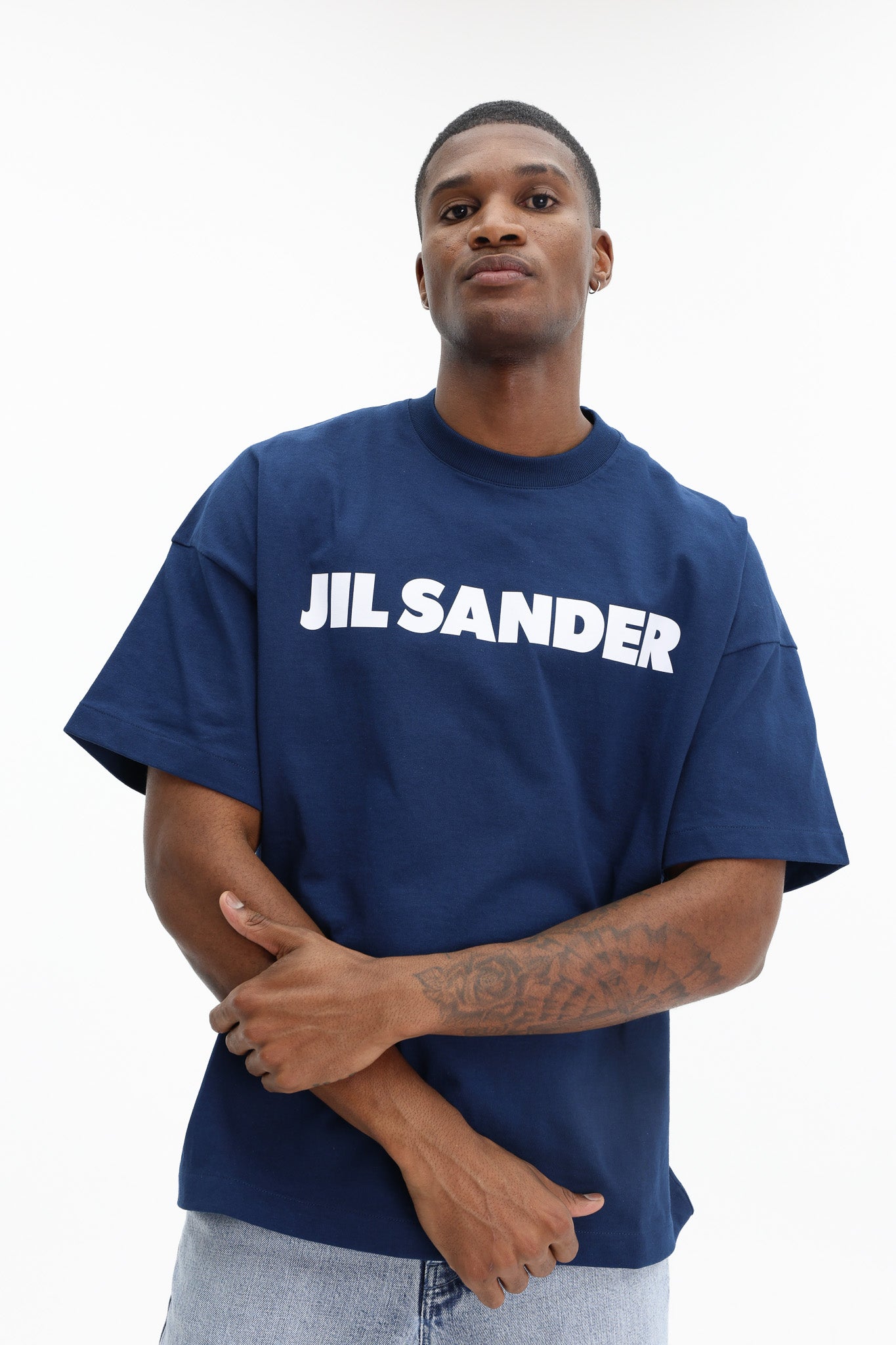 Jil Sander T-Shirt Bold Logo Blue