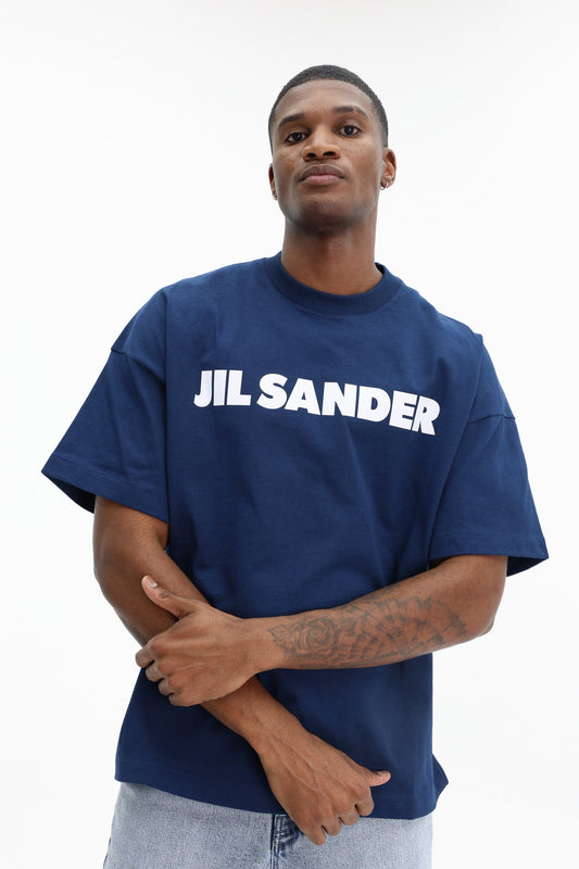 Jil Sander T-Shirt Bold Logo Blue