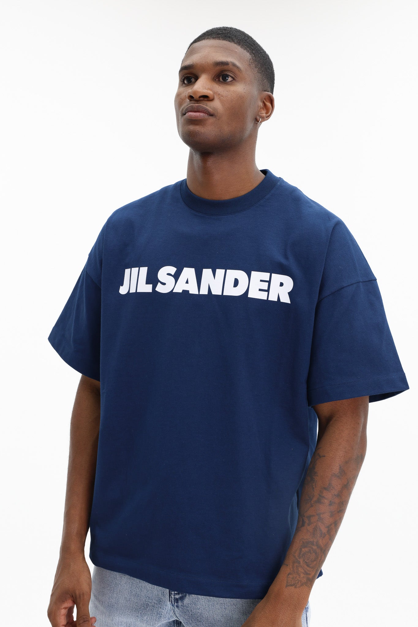 Jil Sander T-Shirt Bold Logo Blue