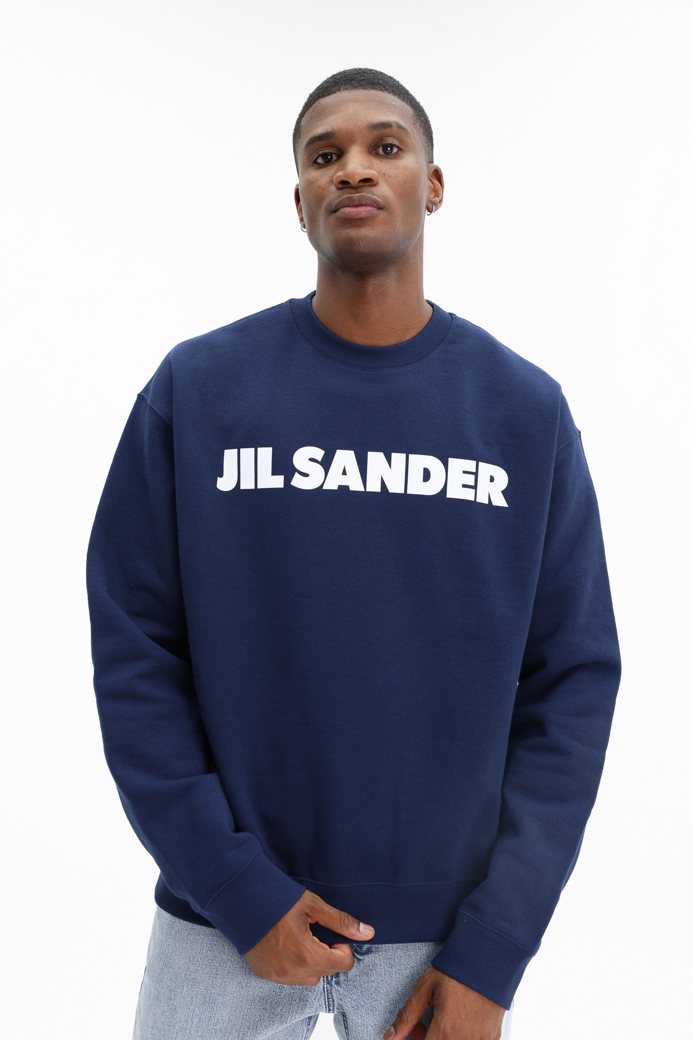 Jil Sander Sweater Bold Logo Blue