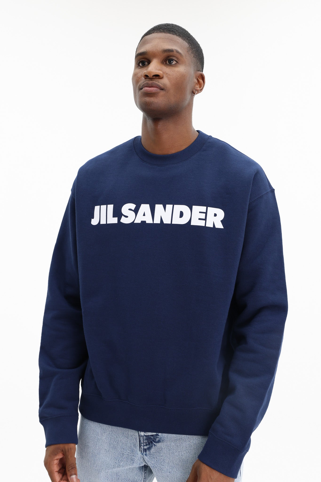 Jil Sander Sweater Bold Logo Blue