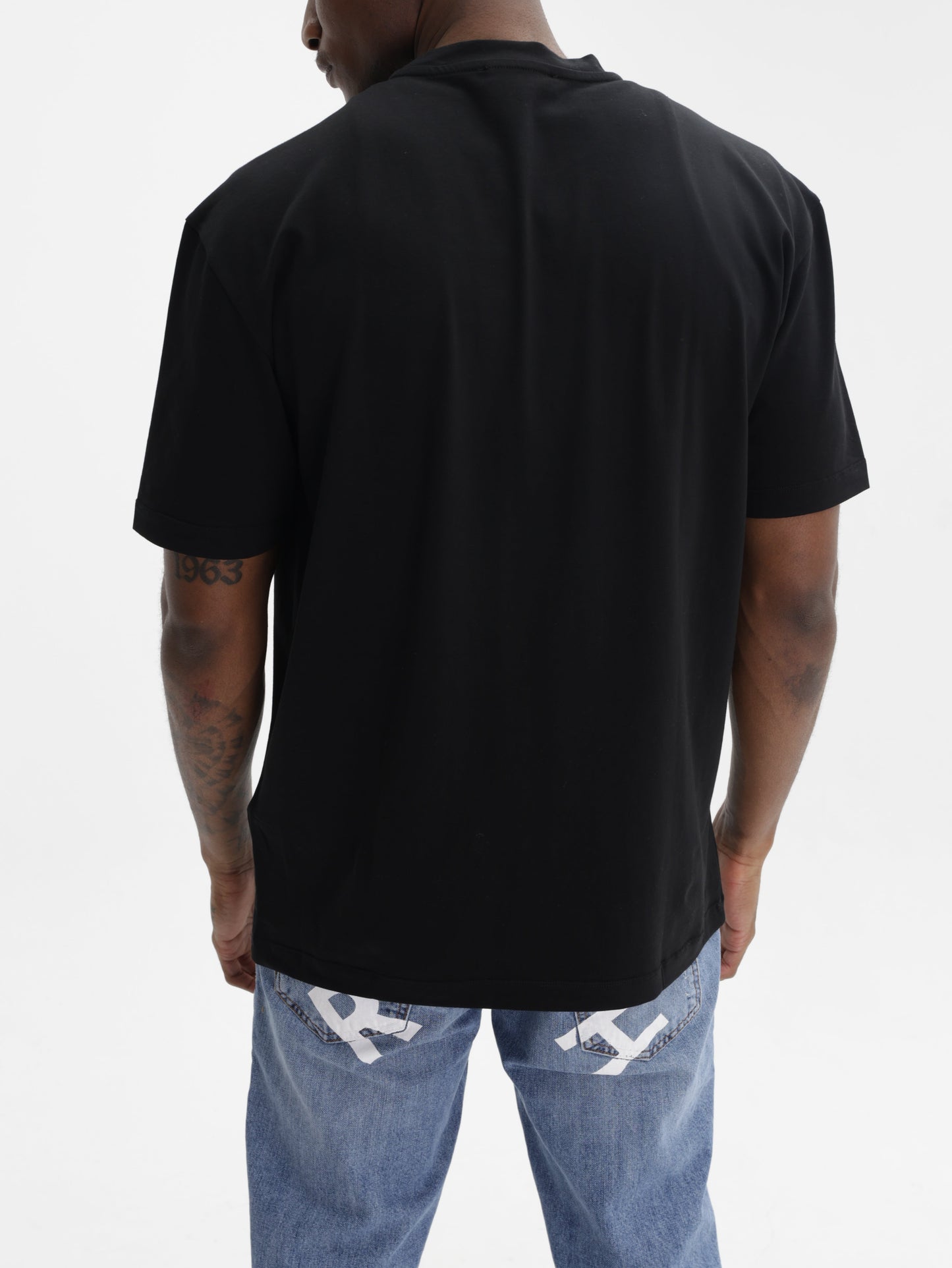 John Richmond T-Shirt Doberman Print Logo Black