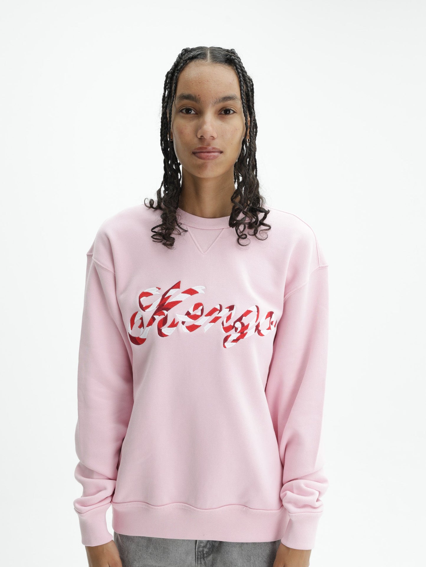 Kenzo Sweatshirt  Knitted Cotton Pullover Pink
