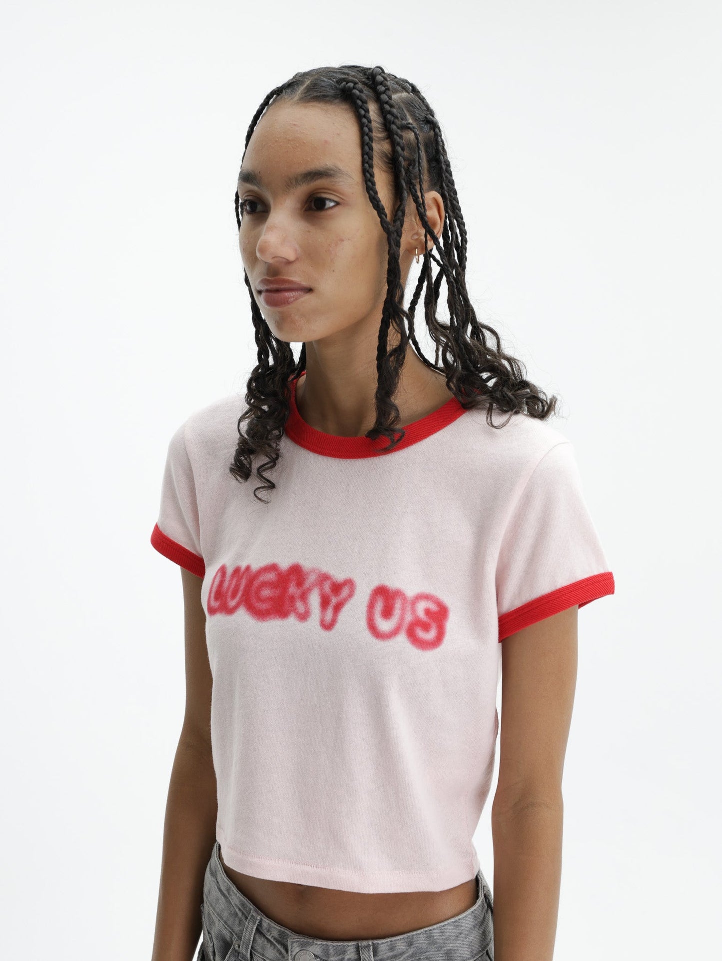 Kenzo T-Shirt Crewneck Cropped Pink