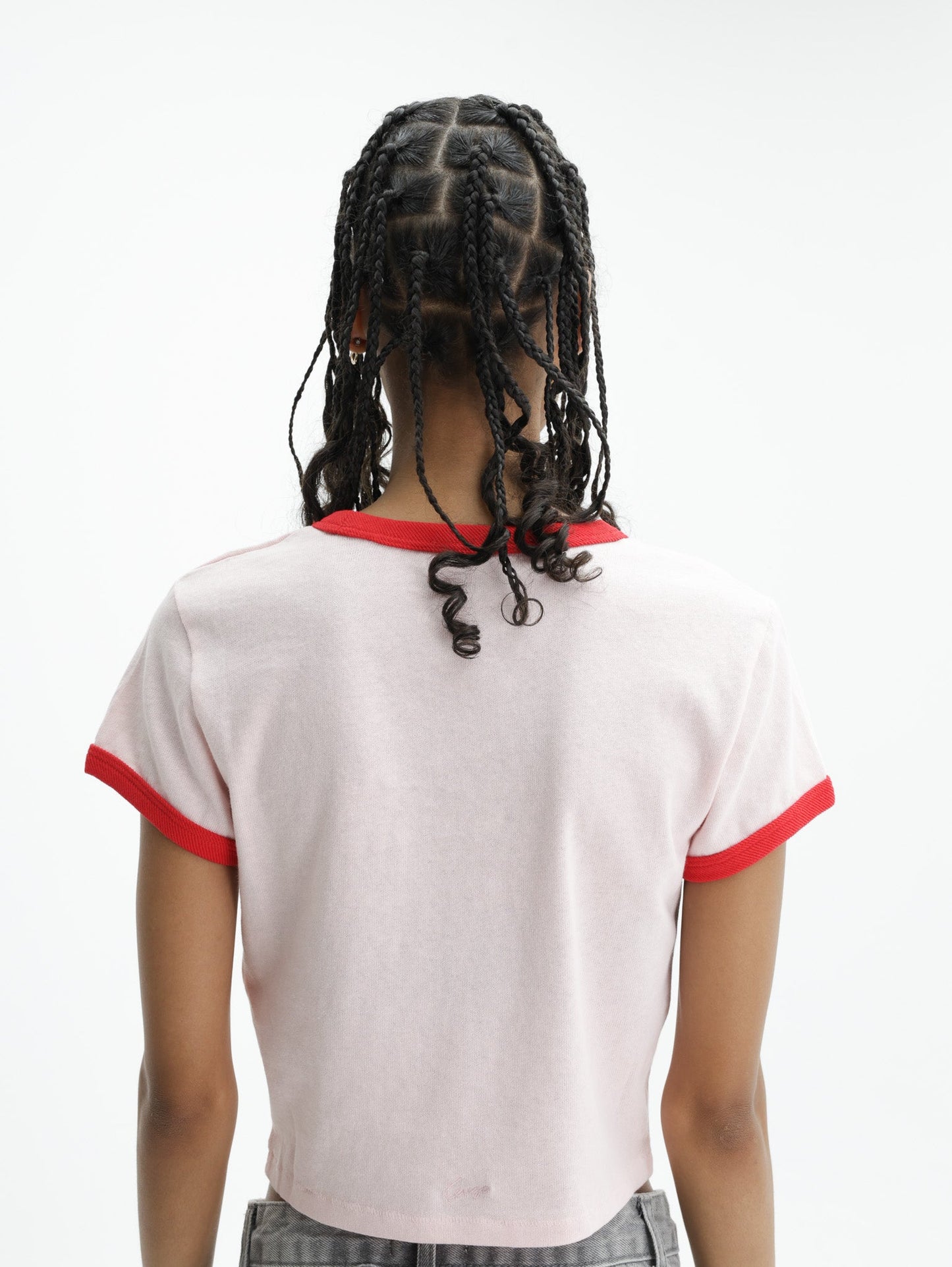 Kenzo T-Shirt Crewneck Cropped Pink