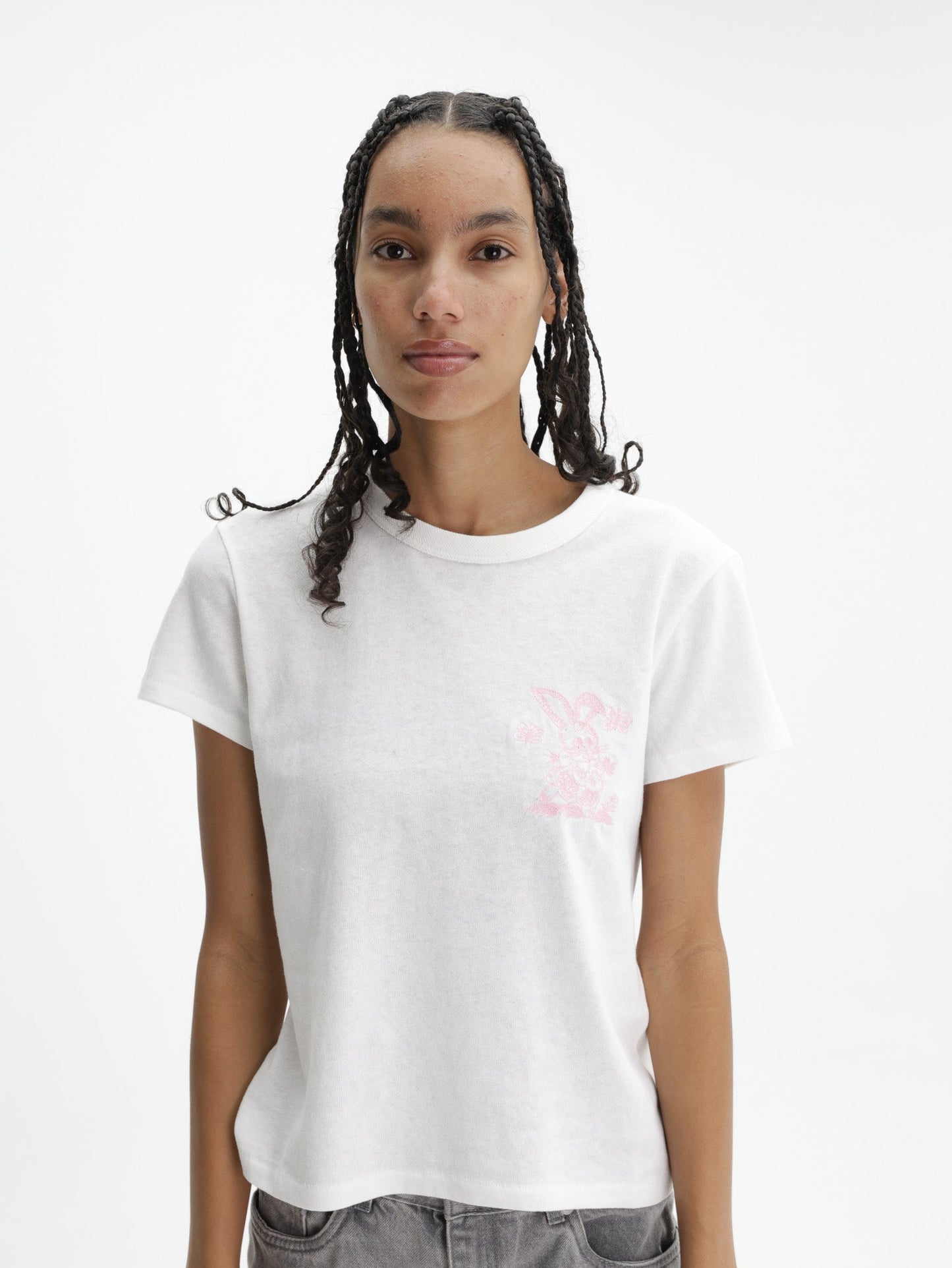 Kenzo T-Shirt Cartoon Embroidered Off White
