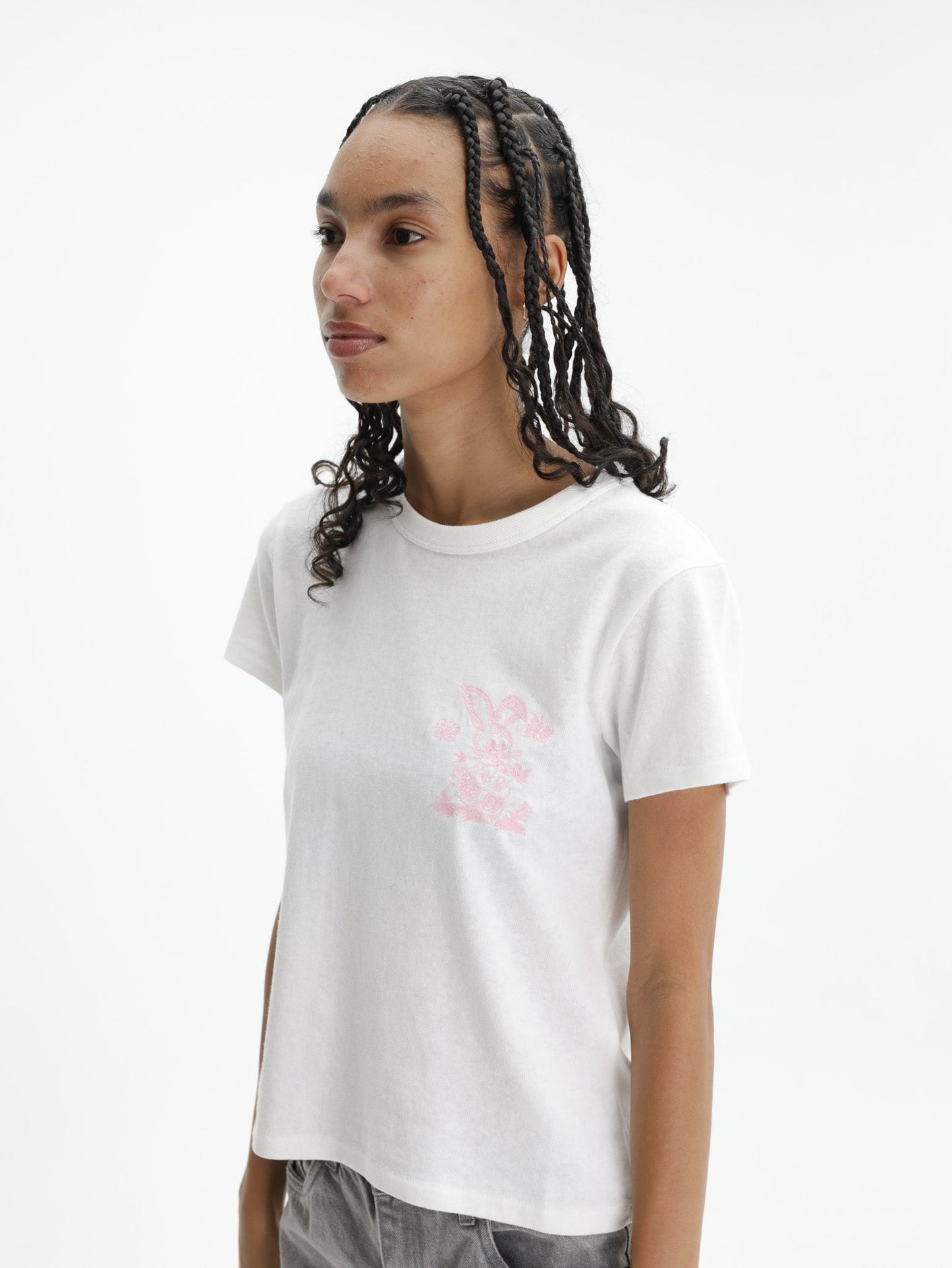 Kenzo T-Shirt Cartoon Embroidered Off White