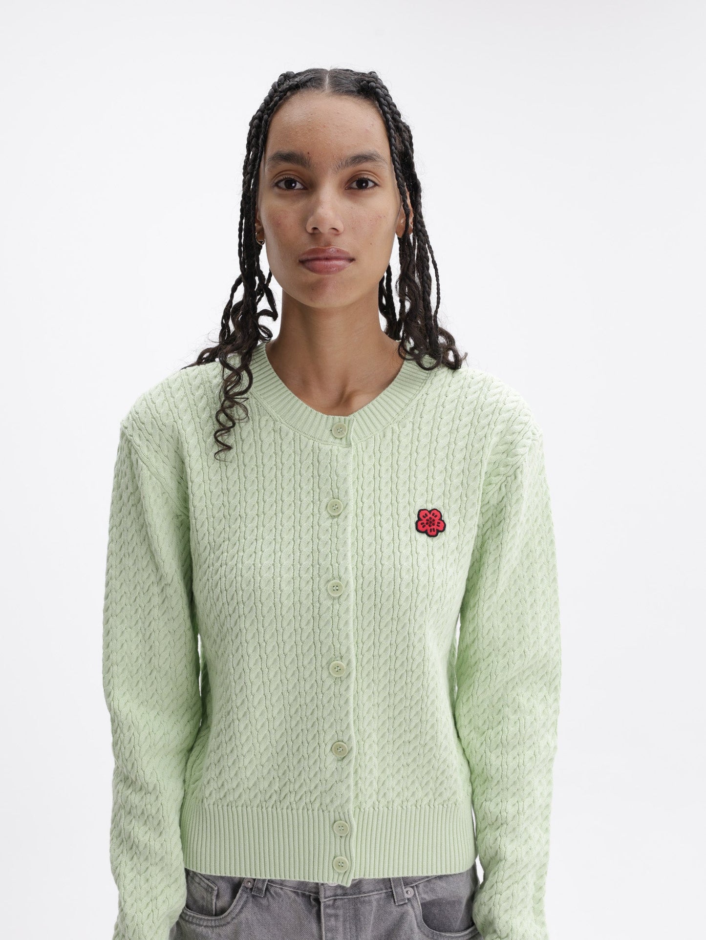 Kenzo Cardigan Boke Flower Knit Green