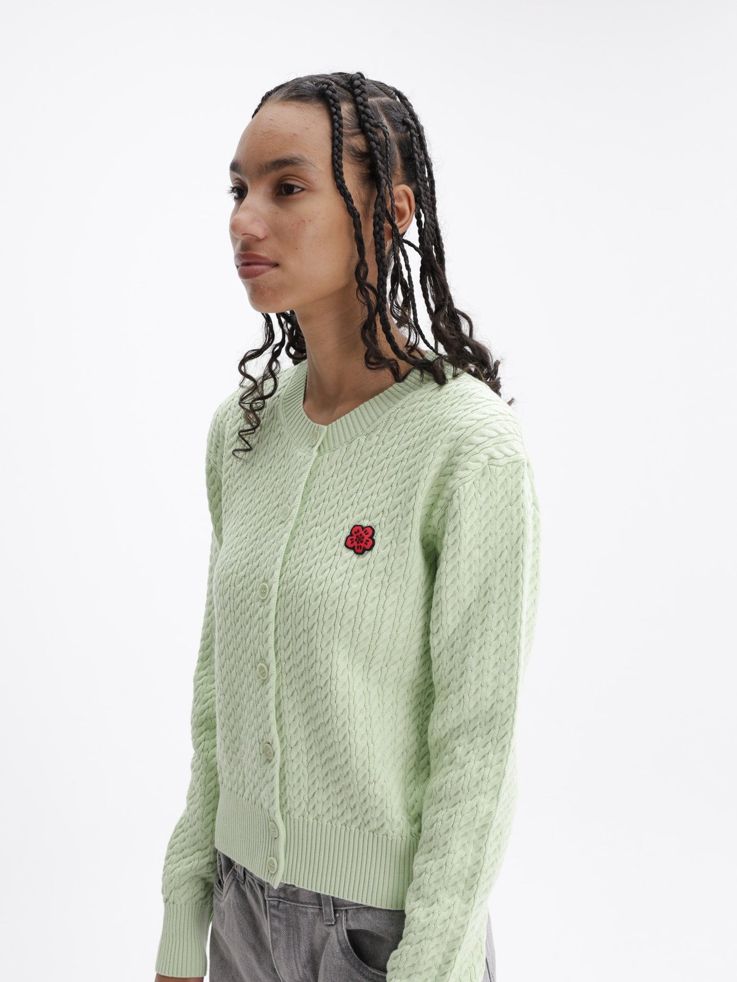 Kenzo Cardigan Boke Flower Knit Green