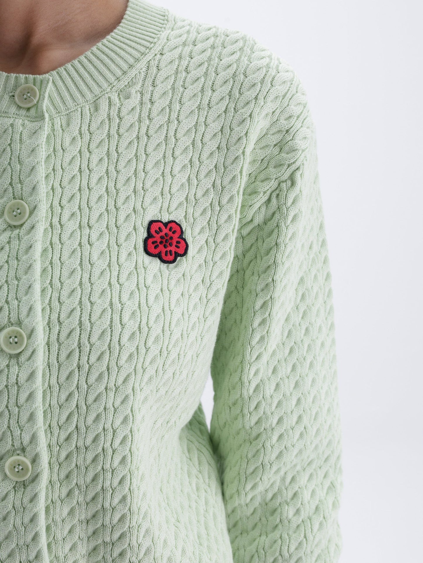 Kenzo Cardigan Boke Flower Knit Green