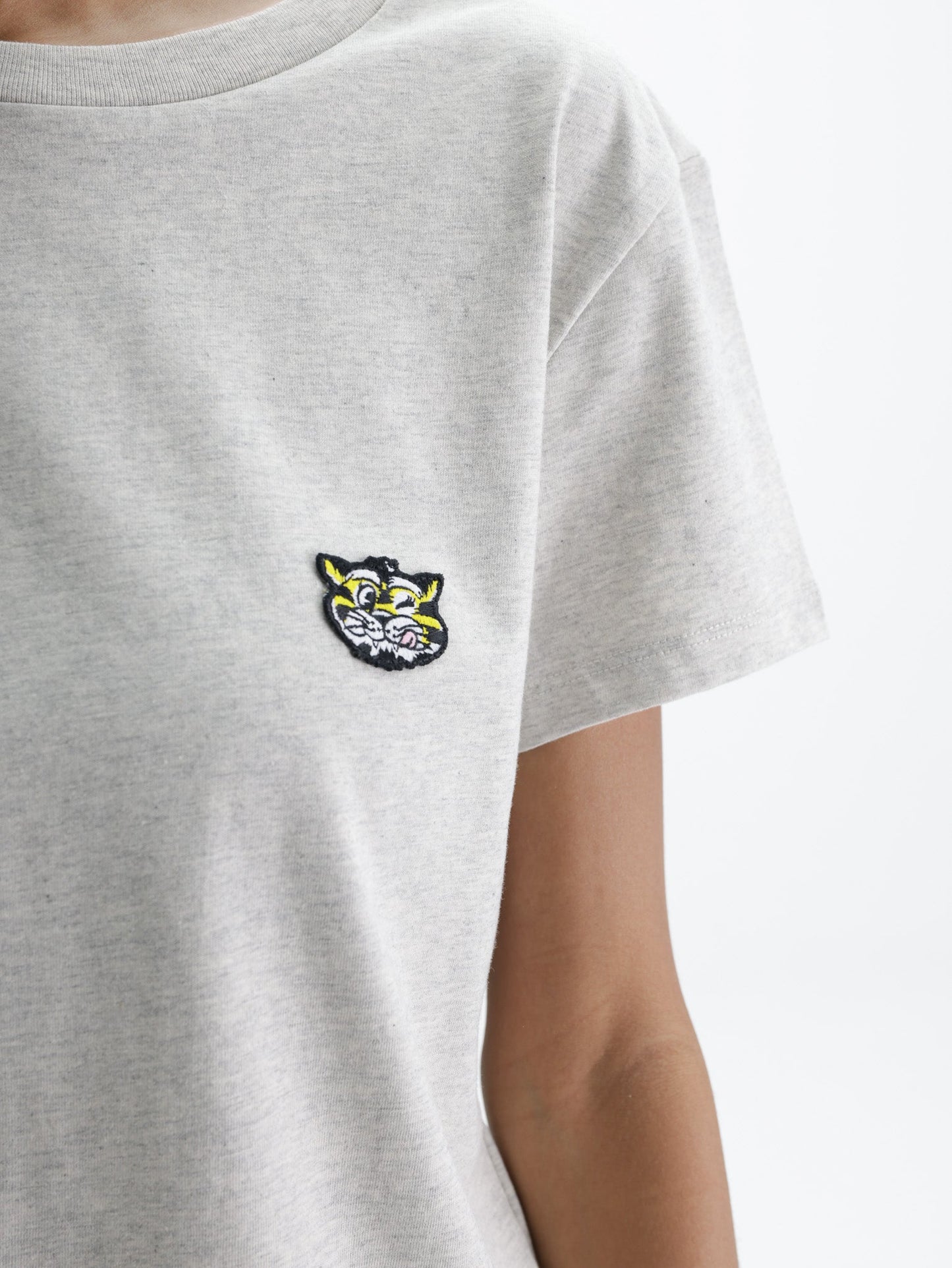 Kenzo T-Shirt Gots Wild Tiger Printed Grey