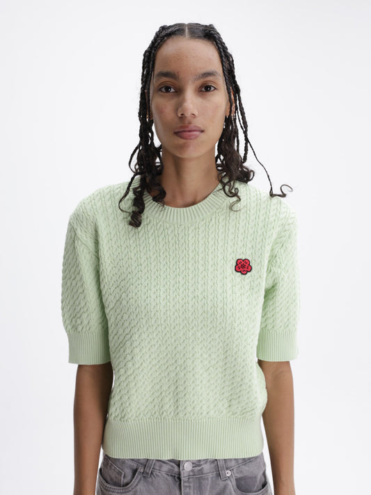 Kenzo Top  Knitted Boke Flower Ss Green