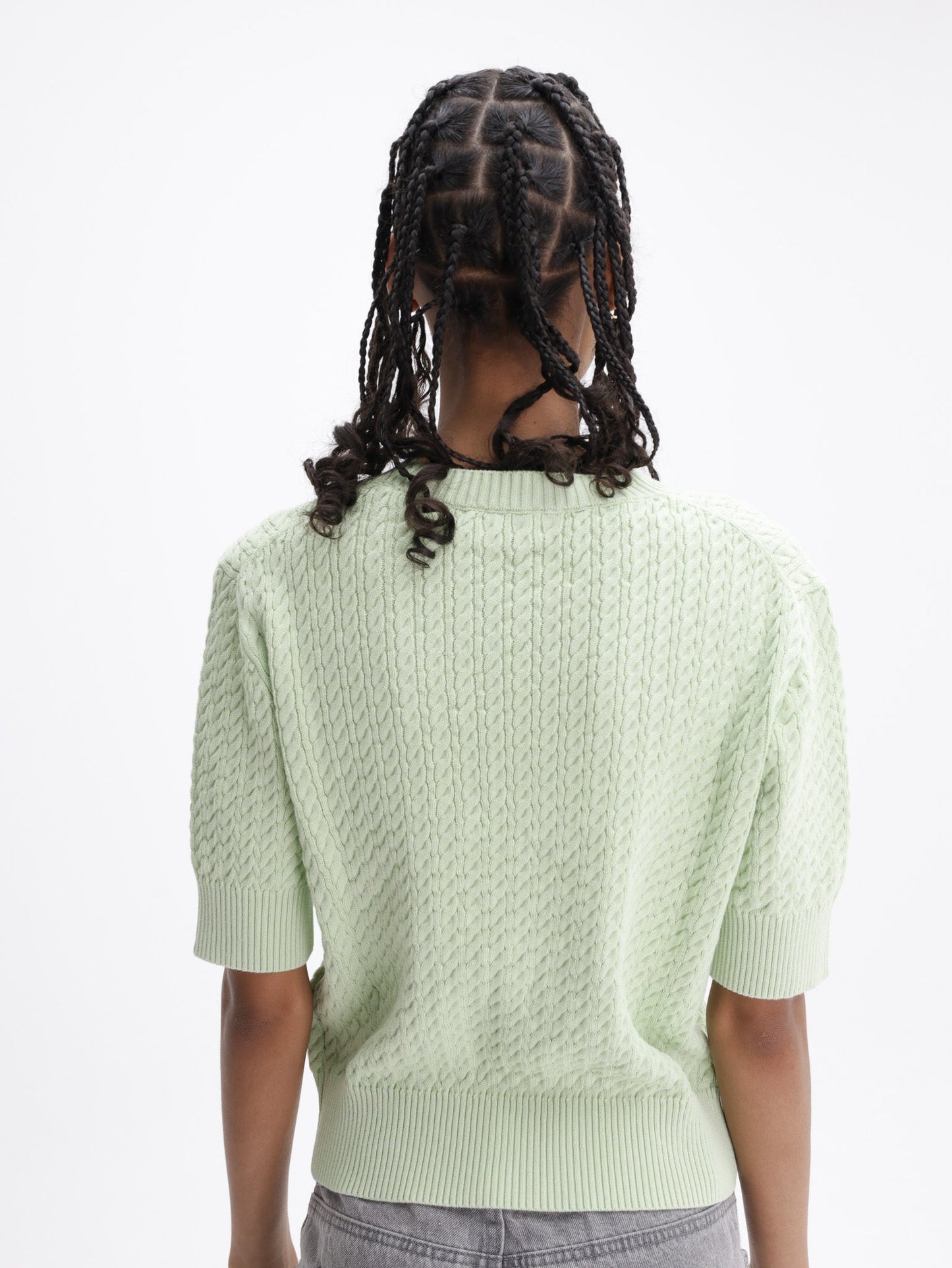 Kenzo Top  Knitted Boke Flower Ss Green
