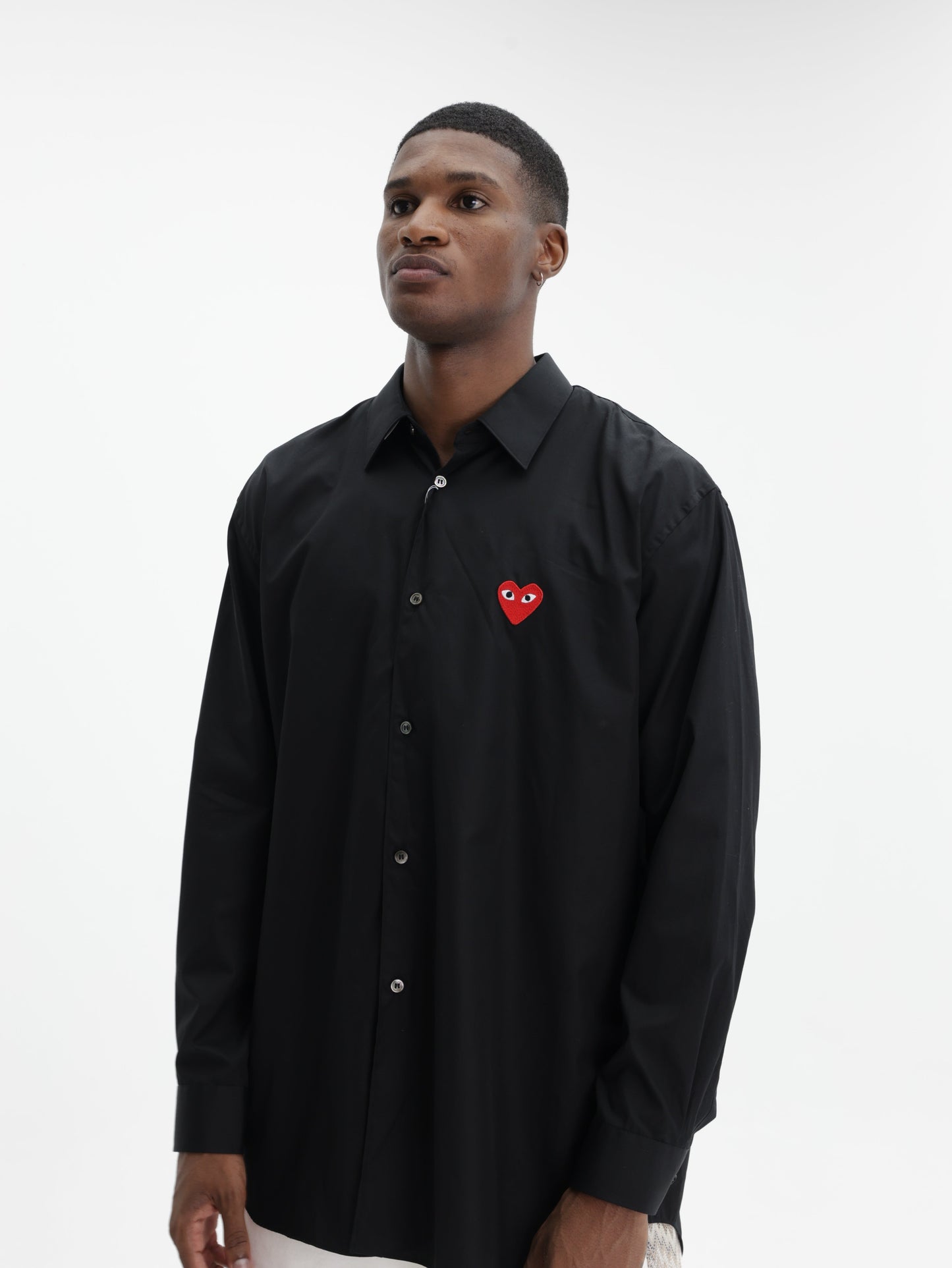 Comme Des Garcons Shirt Heart Black