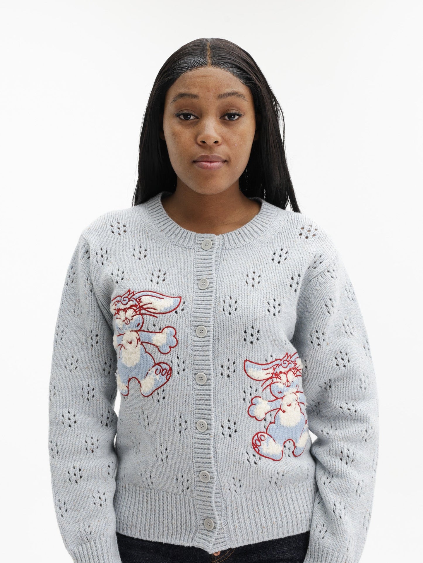 Kenzo Cardigan Winter Holidays Embroidered Glacier