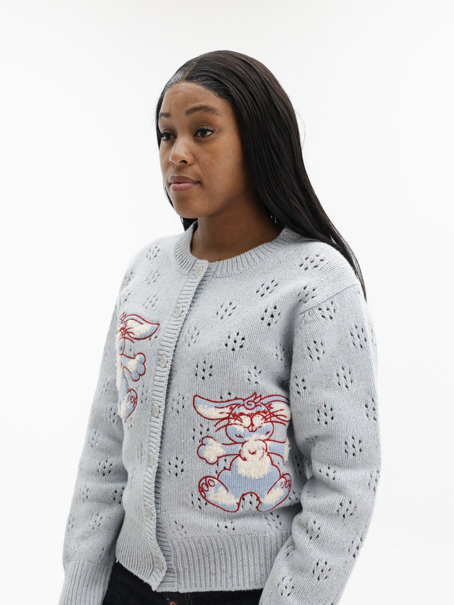 Kenzo Cardigan Winter Holidays Embroidered Glacier