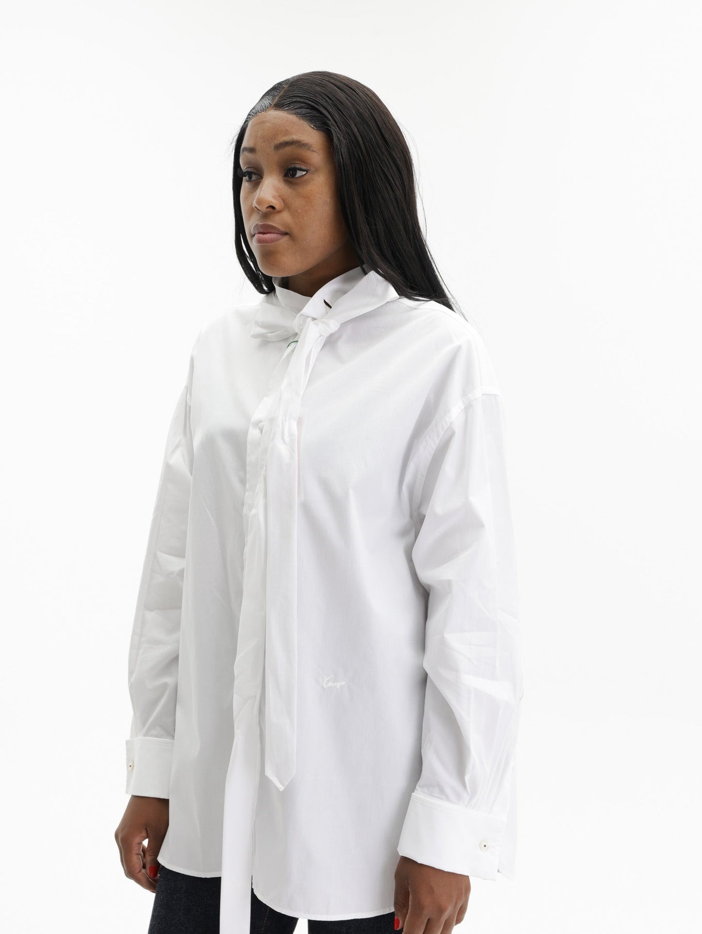 Kenzo Shirt Ls  Woven Cotton  White