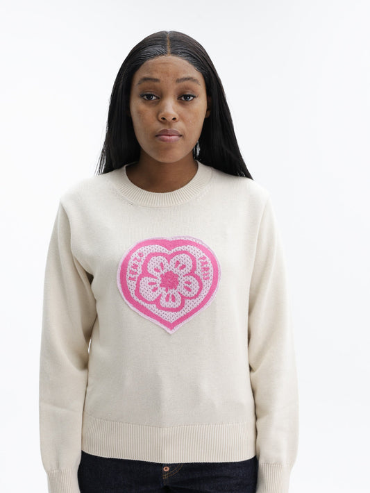 Kenzo Jumper Boke Heart  Ecru