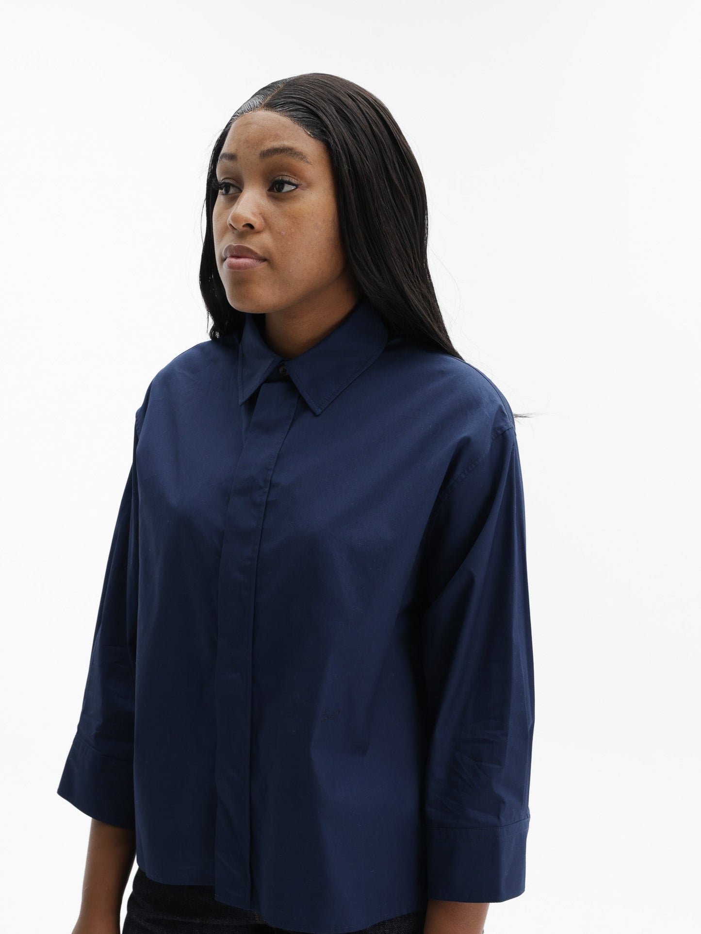 Kenzo Shirt Ls  Woven Cotton Navy