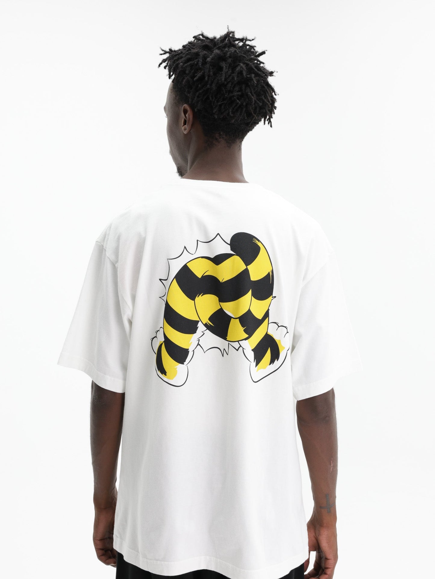 Kenzo T-Shirt Wild Tiger Loose Fit Off White