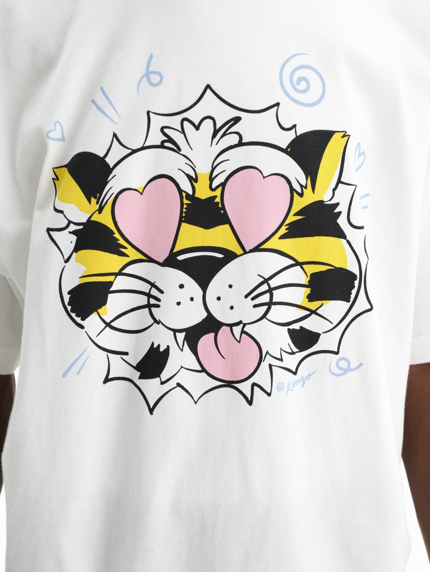 Kenzo T-Shirt Wild Tiger Loose Fit Off White