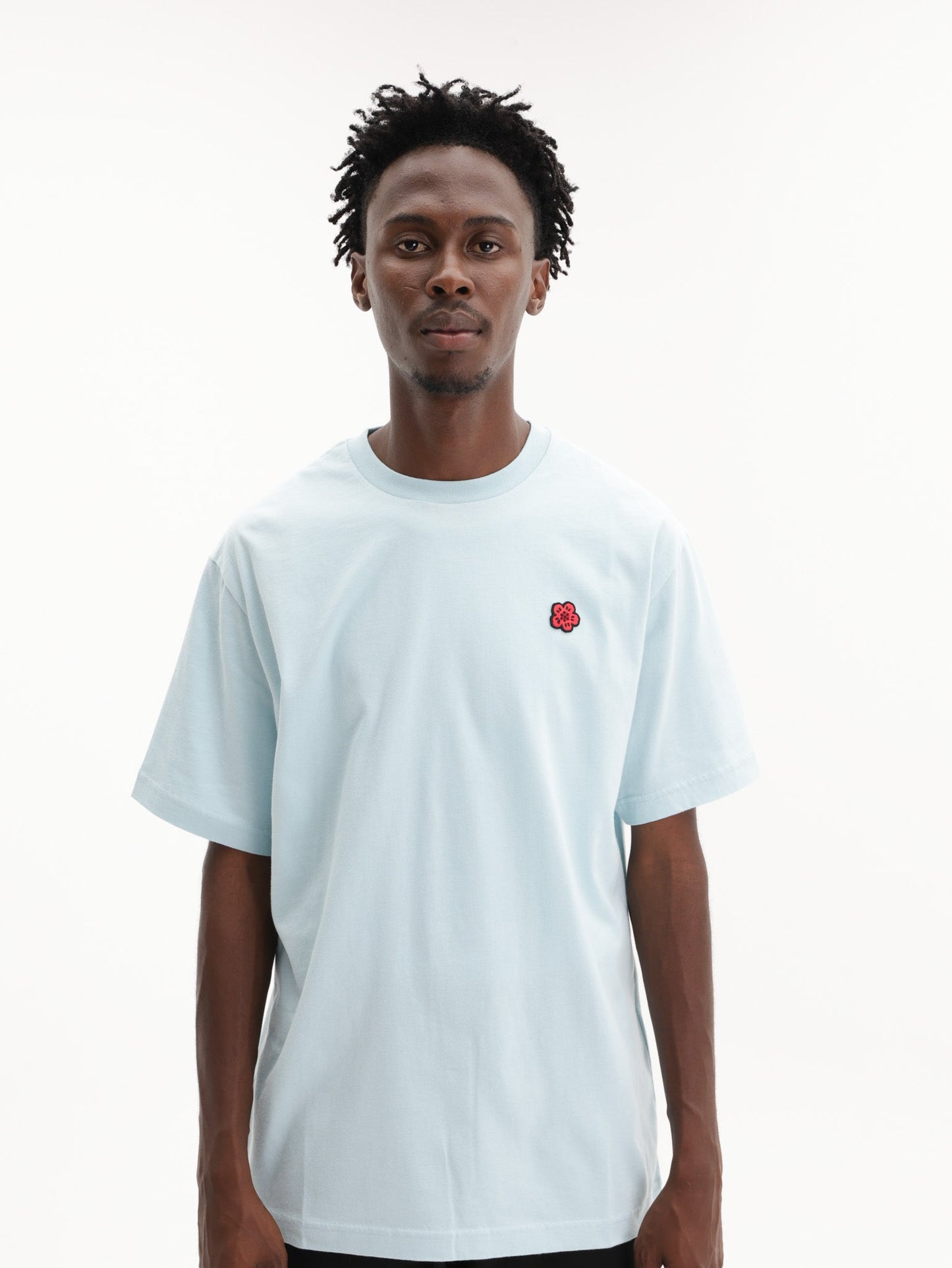 Kenzo T-Shirt Boke Flower  Embroidered Glacier