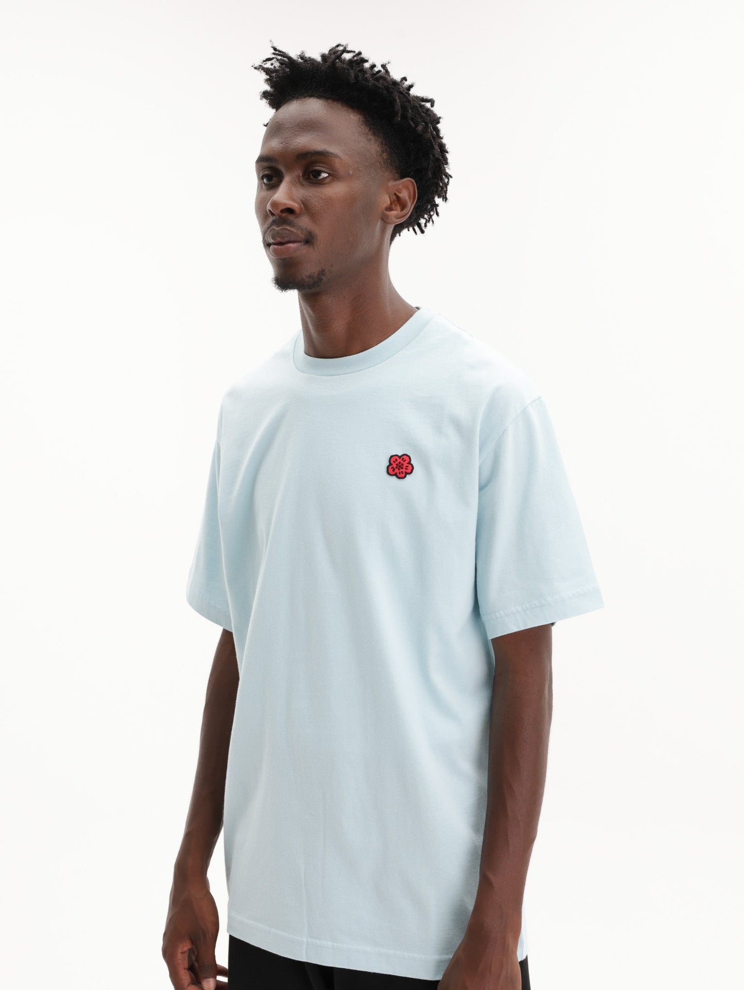 Kenzo T-Shirt Boke Flower  Embroidered Glacier