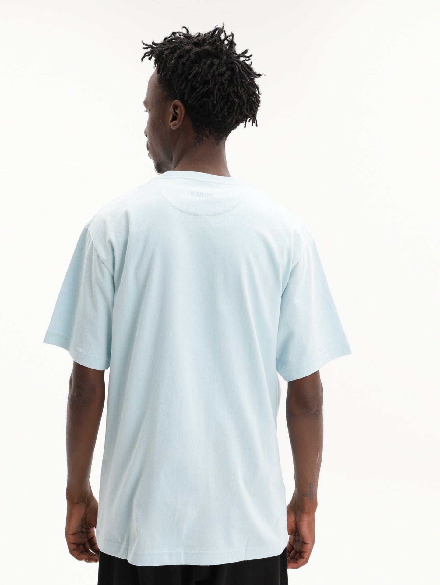 Kenzo T-Shirt Boke Flower  Embroidered Glacier