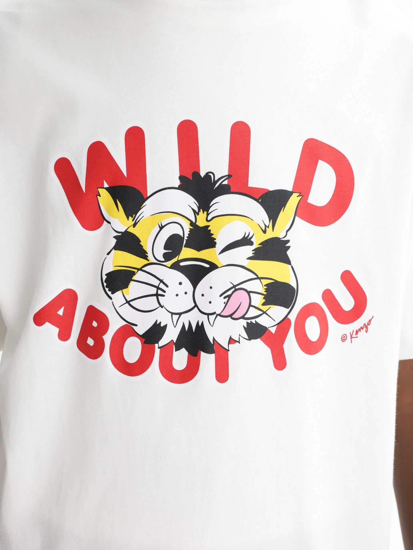 Kenzo T-Shirt Wild Tiger Off White
