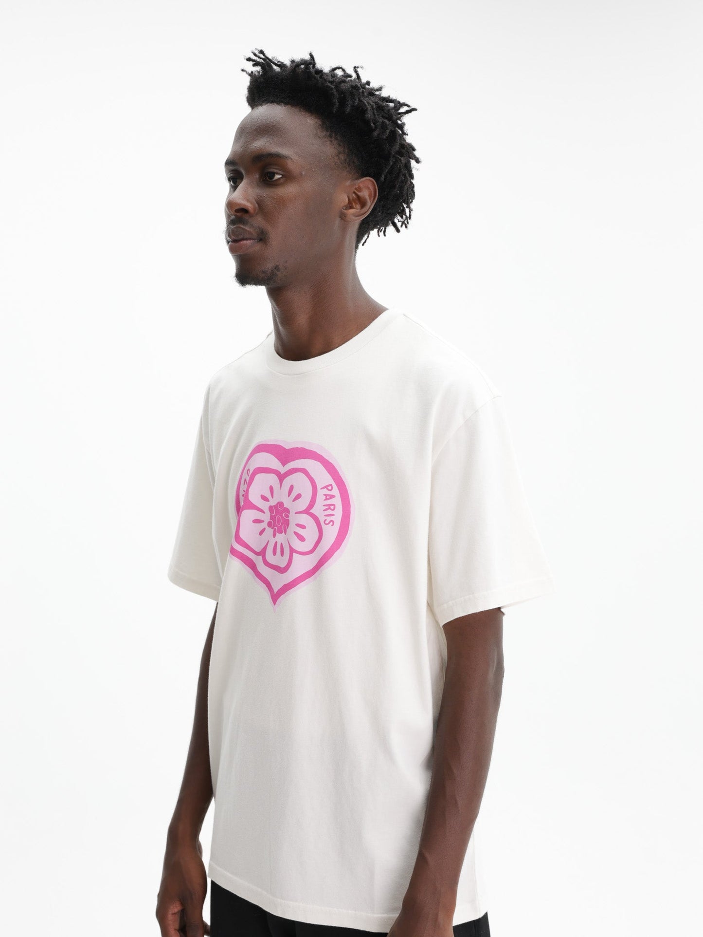 Kenzo T-Shirt Boke Heart Loose Fit Ecru