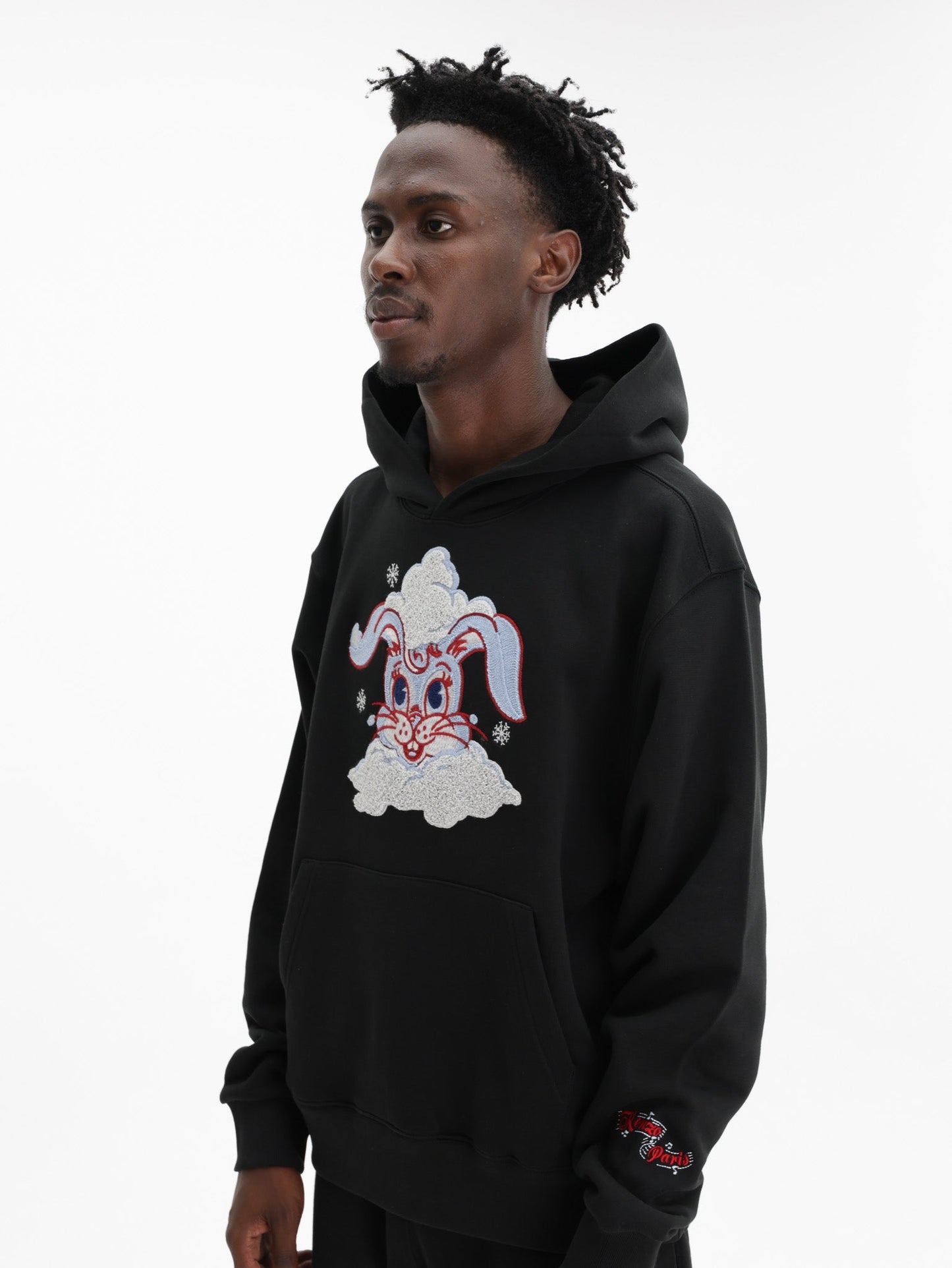 Kenzo Hoodie Winter Holidays Embroidered Black