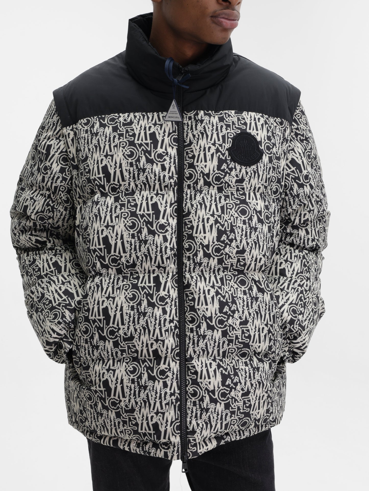 Moncler Jacket Chubasco Allover Print Black-White