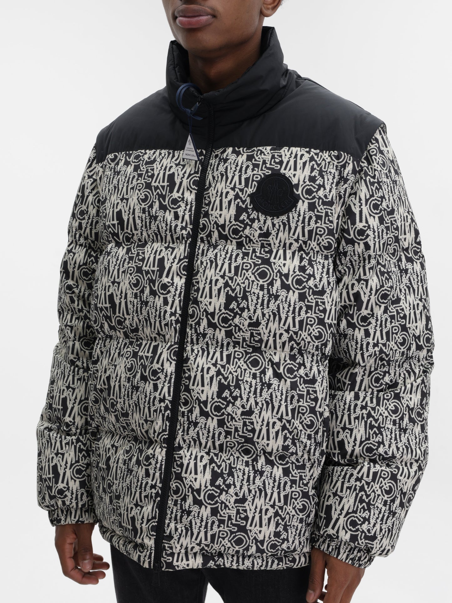 Moncler Jacket Chubasco Allover Print Black-White