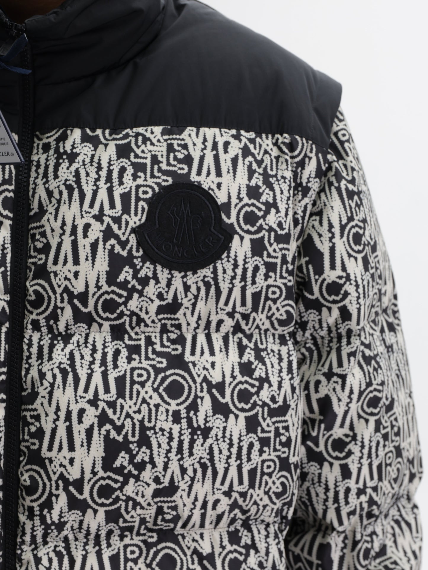 Moncler Jacket Chubasco Allover Print Black-White