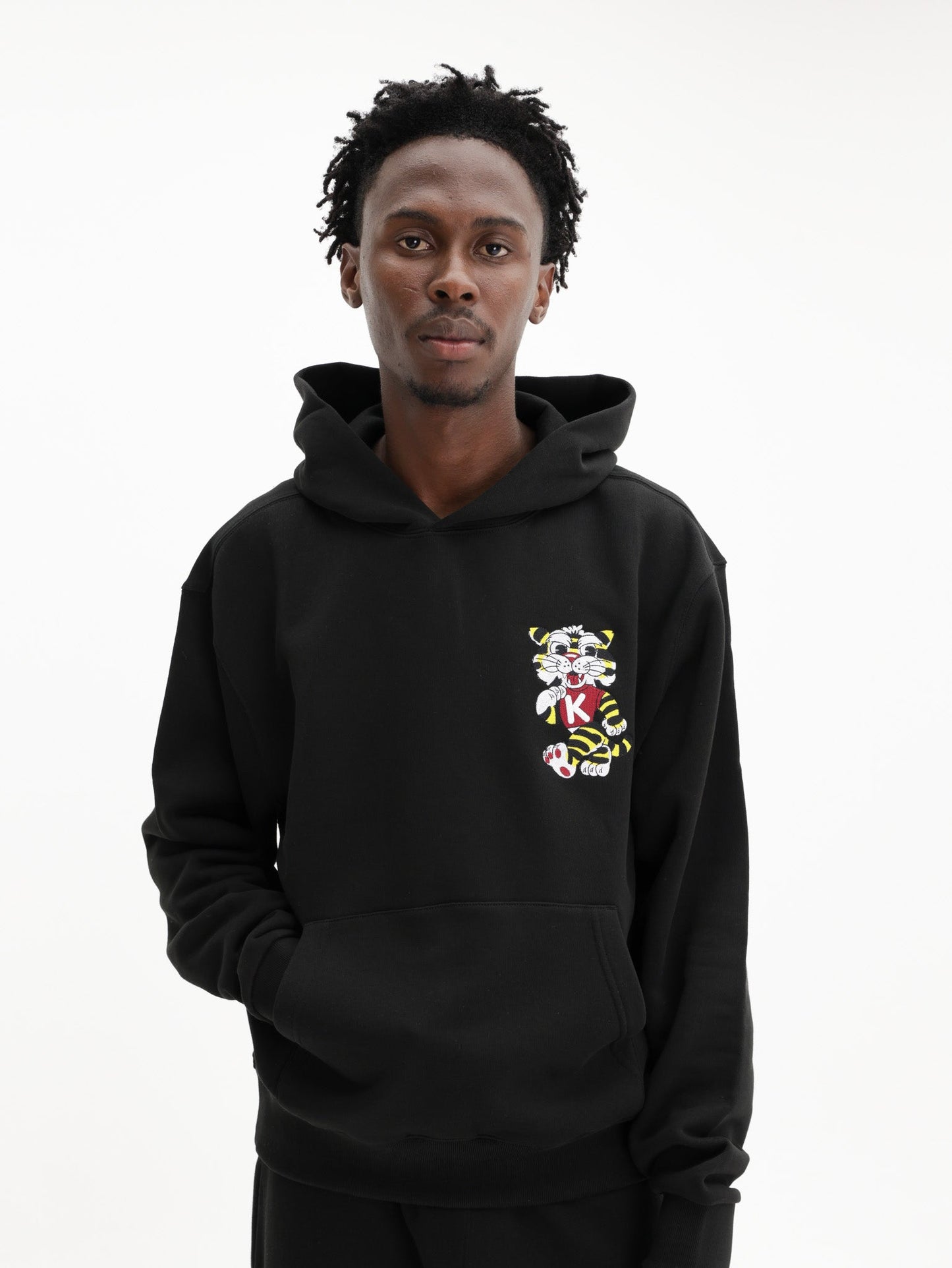 Kenzo Hoodie Wild Tiger Embroidered Black