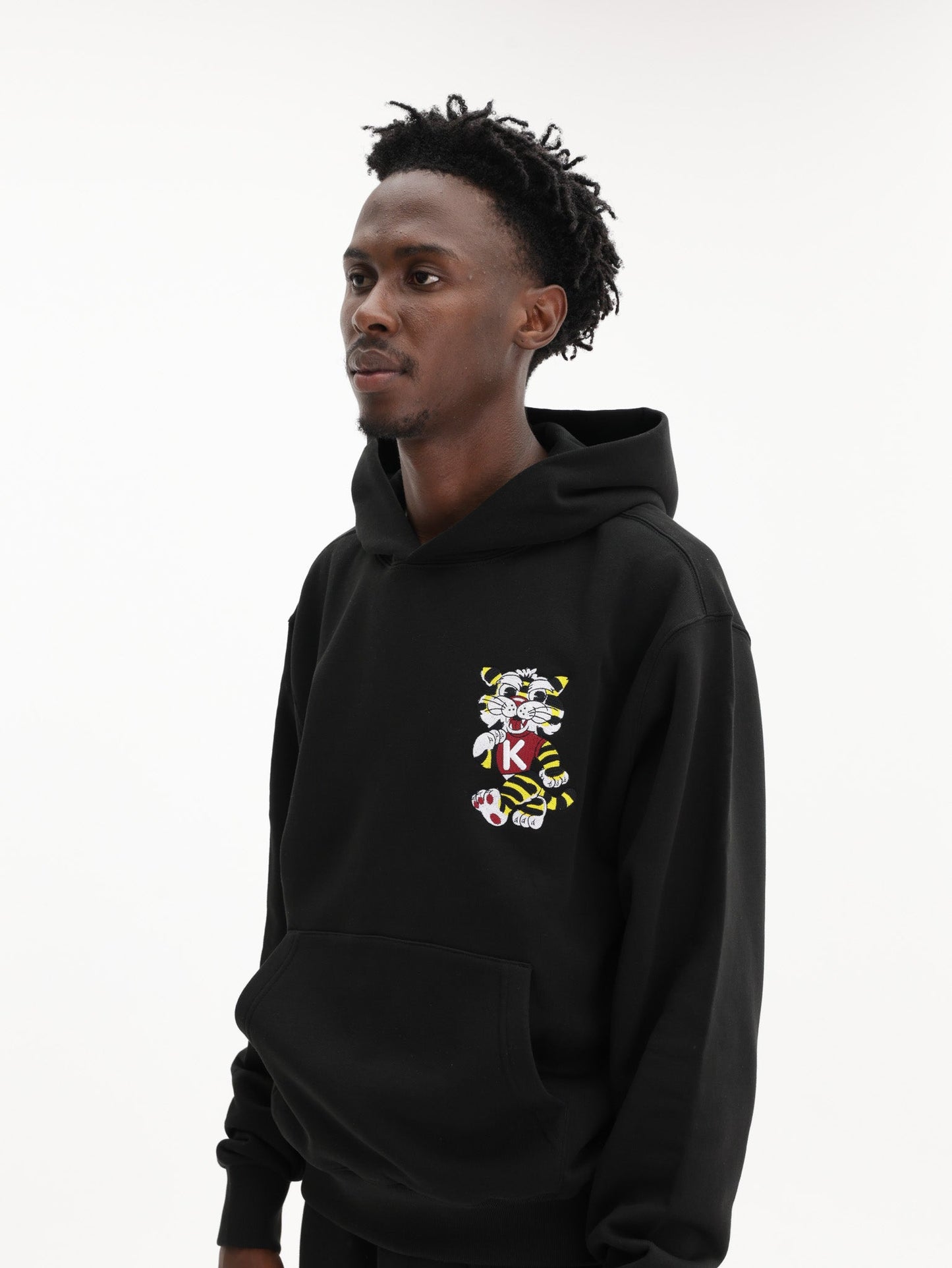 Kenzo Hoodie Wild Tiger Embroidered Black